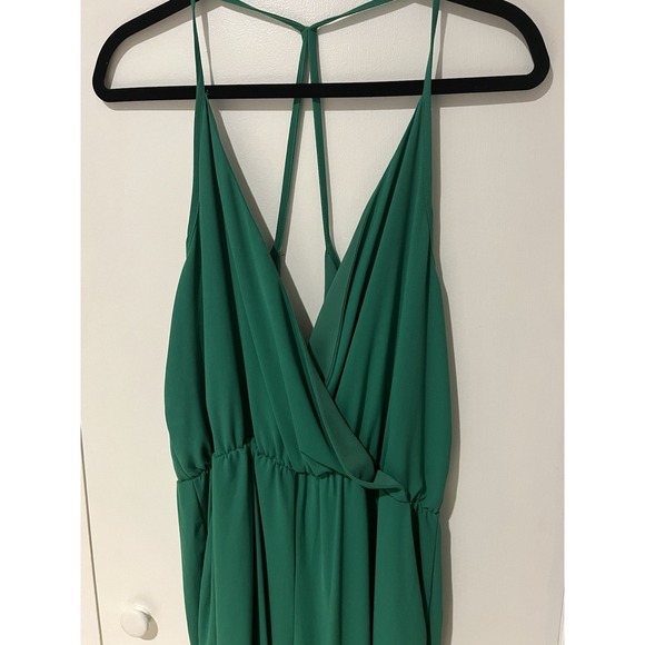 Fashion Union Pants - Fashion Union Women's Jumpsuit Small Green Tank Sleeveless Stretch Spaghetti